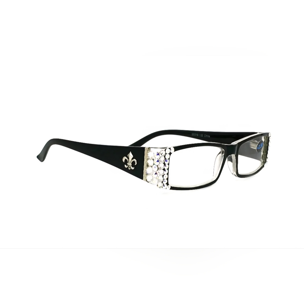Black and Silver Embellished Women's Glasses